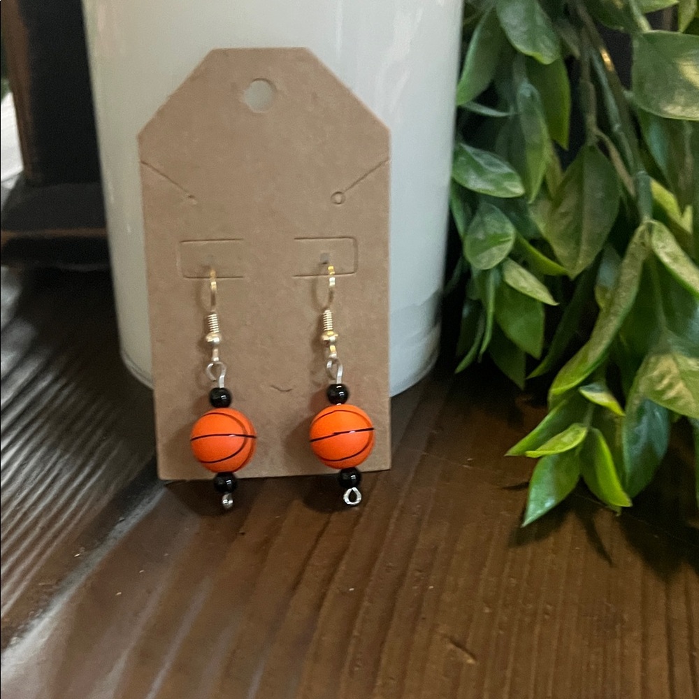 Fun Handmade Basketball Earrings